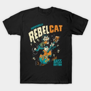 Rockabilly Rebel Cat T-Shirt